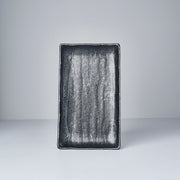 Plate Ibushi Rectangular 22cm Black Glaze V637-C7505