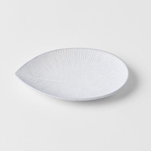 Plate Oval 13.5cm Snow Leaf Glaze V637-C7617