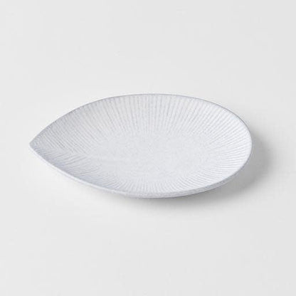 Plate Oval 13.5cm Snow Leaf Glaze V637-C7617