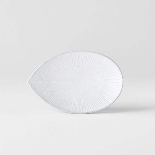 Plate Oval 13.5cm Snow Leaf Glaze V637-C7617