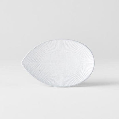 Plate Oval 13.5cm Snow Leaf Glaze V637-C7617