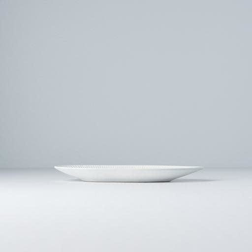 Plate Oval 21.5cm Snow Leaf Glaze V637-C7618