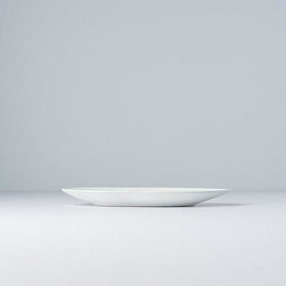 Plate Oval 21.5cm Snow Leaf Glaze V637-C7618