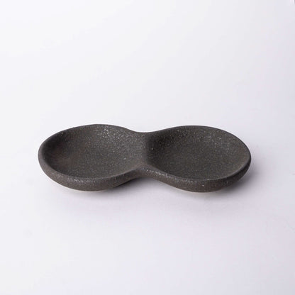 Double Sauce Dish 15.5cm Stone Slab Design V637-C7621