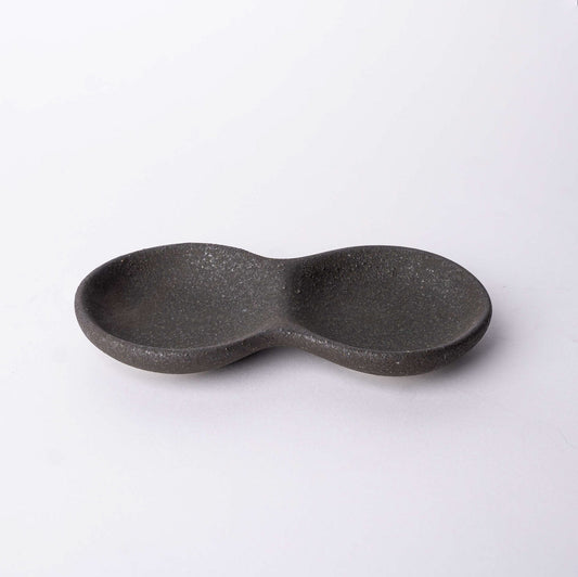 Double Sauce Dish 15.5cm Stone Slab Design V637-C7621