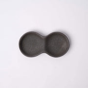 Double Sauce Dish 15.5cm Stone Slab Design V637-C7621