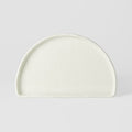 Half Moon Plate 21cm Ivory White Glaze V637-C7626