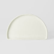 Half Moon Plate 21cm Ivory White Glaze V637-C7626
