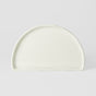 Half Moon Plate 21cm Ivory White Glaze V637-C7626