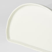Half Moon Plate 21cm Ivory White Glaze V637-C7626