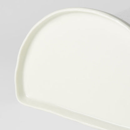 Half Moon Plate 21cm Ivory White Glaze V637-C7626