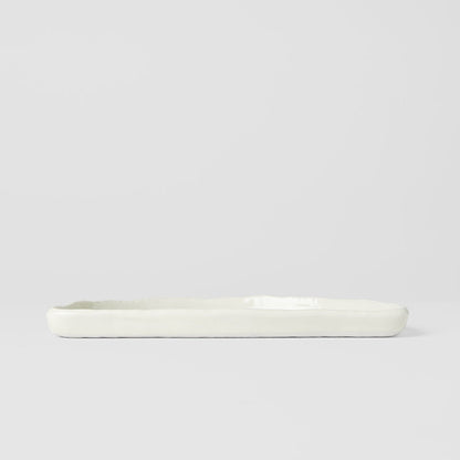 Half Moon Plate 21cm Ivory White Glaze V637-C7626