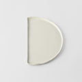Half Moon Plate 27cm Ivory White Glaze V637-C7627