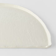 Half Moon Plate 27cm Ivory White Glaze V637-C7627