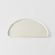 Half Moon Plate 27cm Ivory White Glaze V637-C7627
