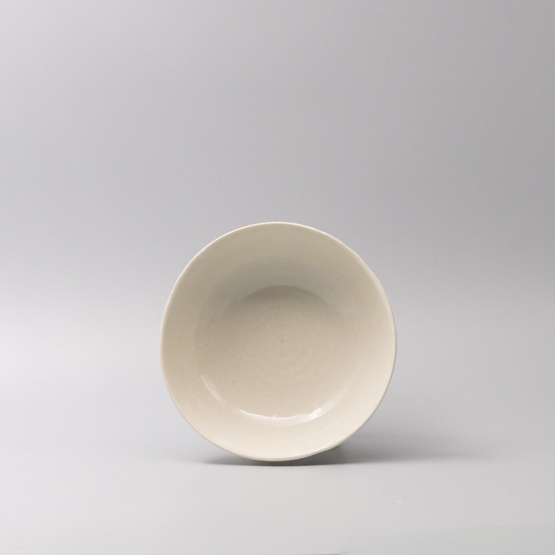 Bowl Organic Shape 11cm Kanso Soft White Glaze V637-C7635