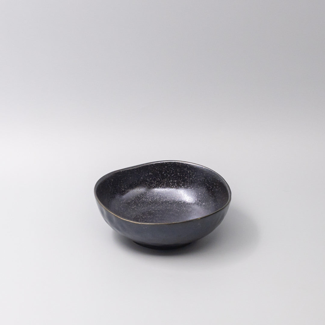Bowl Organic Shape 17cm Kanso Matte Black Glaze V637-C7636