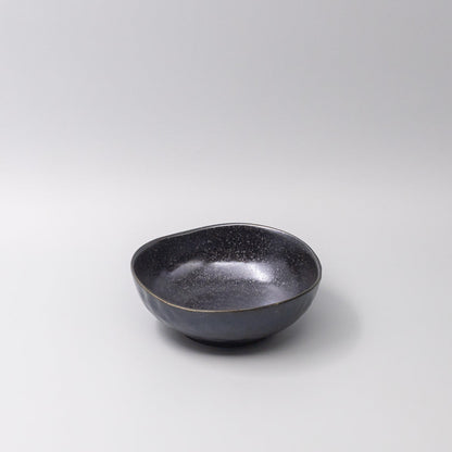 Bowl Organic Shape 17cm Kanso Matte Black Glaze V637-C7636