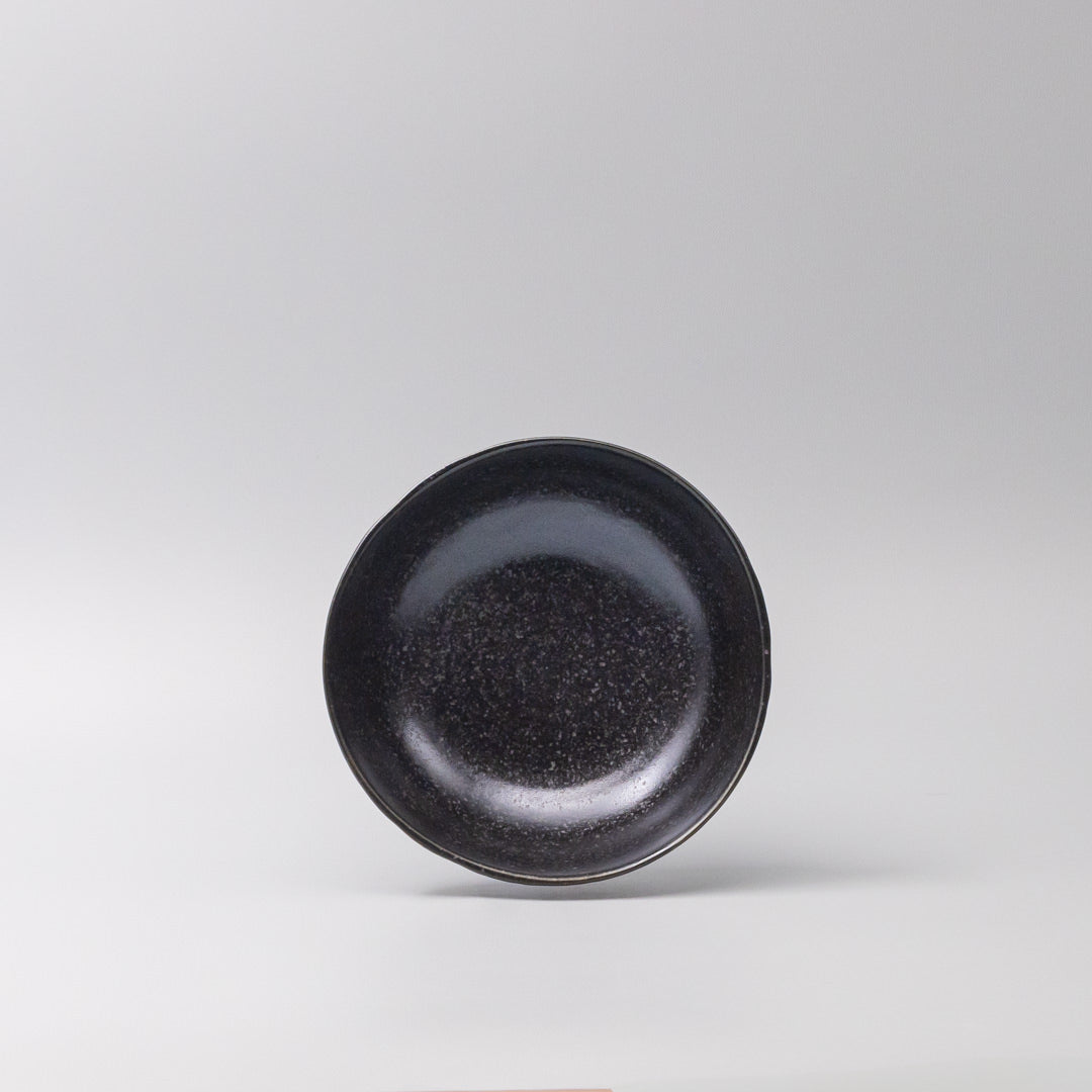 Bowl Organic Shape 17cm Kanso Matte Black Glaze V637-C7636