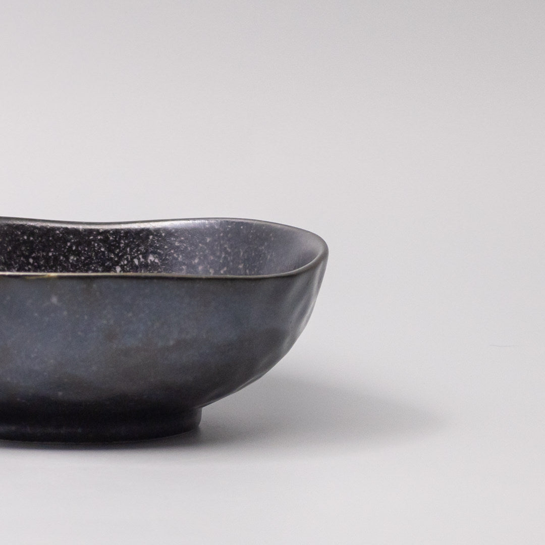 Bowl Organic Shape 17cm Kanso Matte Black Glaze V637-C7636