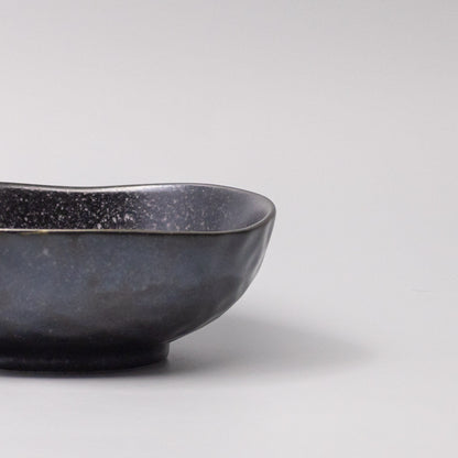 Bowl Organic Shape 17cm Kanso Matte Black Glaze V637-C7636