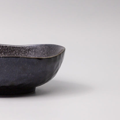 Bowl Organic Shape 20cm Kanso Matte Black Glaze V637-C7638