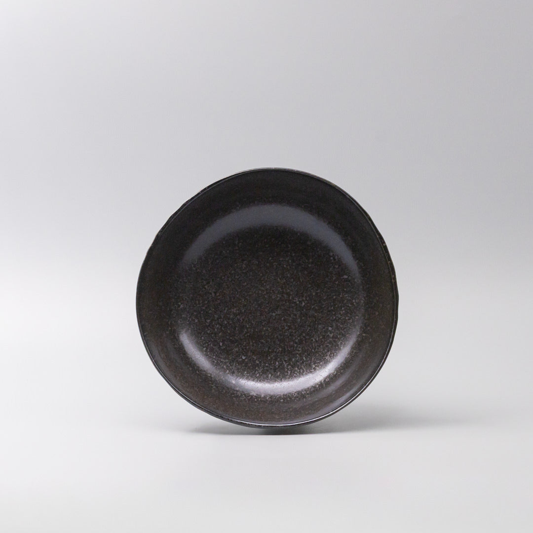 Bowl Organic Shape 20cm Kanso Matte Black Glaze V637-C7638
