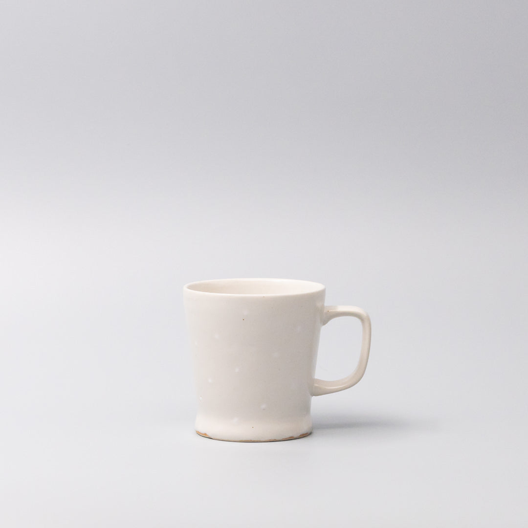 Mug 8.5cm White Dot Glaze V637-C7782