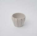 Cup 8cm 160ml Cream Grey Stripe Design V637-C7785