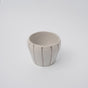 Cup 8cm 160ml Cream Grey Stripe Design V637-C7785