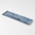 Plate Rectangular 33x10cm Lines Dark Blue Glaze V637-C7849