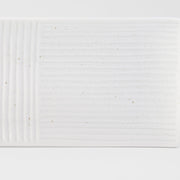 Sashimi Plate 33cm Line Design White Glaze V637-C7851
