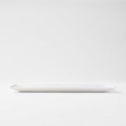 Sashimi Plate 33cm Line Design White Glaze V637-C7851