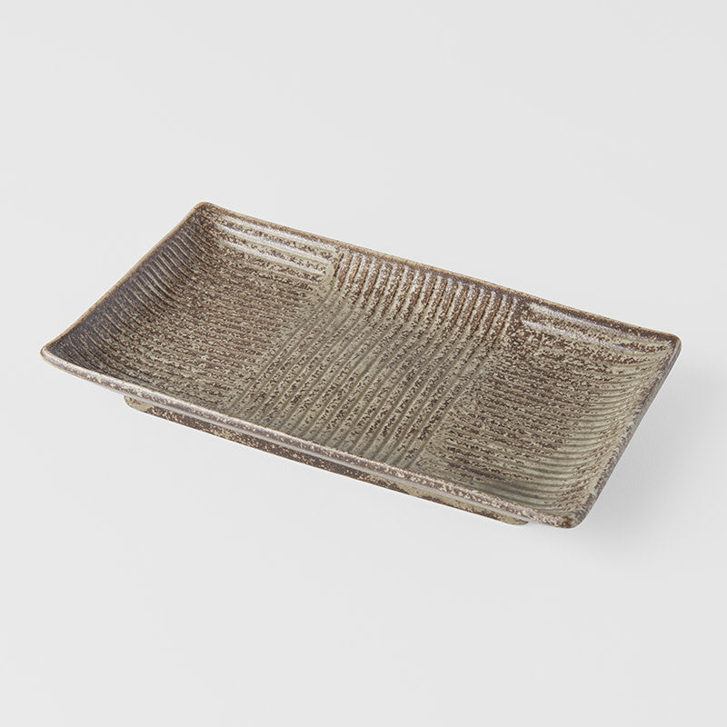 Sushi Plate 21cm Light Brown Glaze V637-C7854