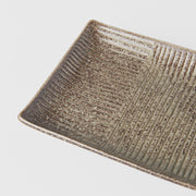 Sushi Plate 21cm Light Brown Glaze V637-C7854
