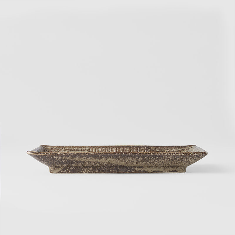 Sushi Plate 21cm Light Brown Glaze V637-C7854