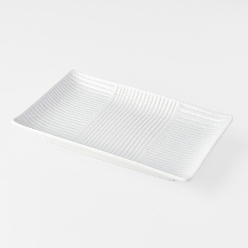 Sushi Plate 21cm Line White Design V637-C7855