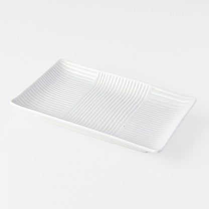Sushi Plate 21cm Line White Design V637-C7855