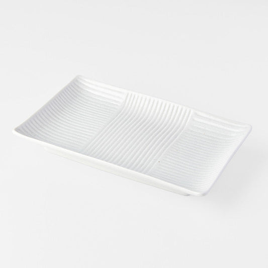 Sushi Plate 21cm Line White Design V637-C7855