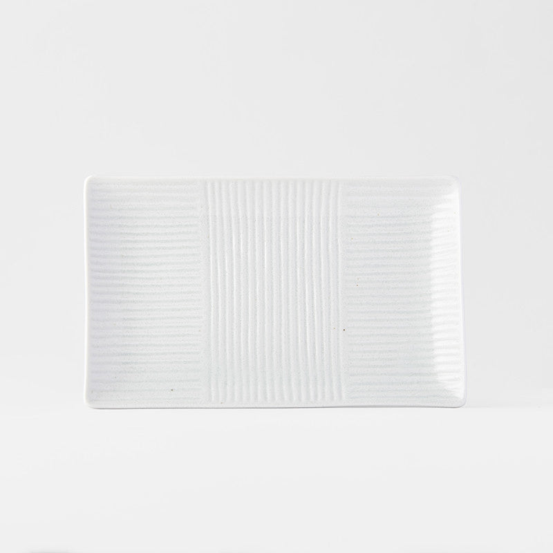 Sushi Plate 21cm Line White Design V637-C7855
