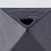Vase Triangular 130ml Matte Black Glaze V637-C7917