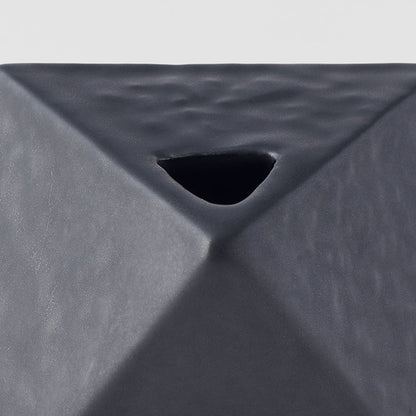 Vase Triangular 130ml Matte Black Glaze V637-C7917