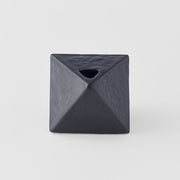 Vase Triangular 130ml Matte Black Glaze V637-C7917