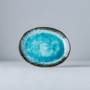 Plate Oval 18cm Sky Blue Glaze V637-C7934