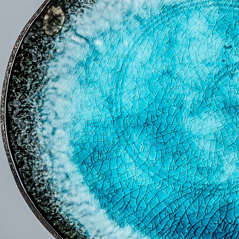 Plate Oval 18cm Sky Blue Glaze V637-C7934
