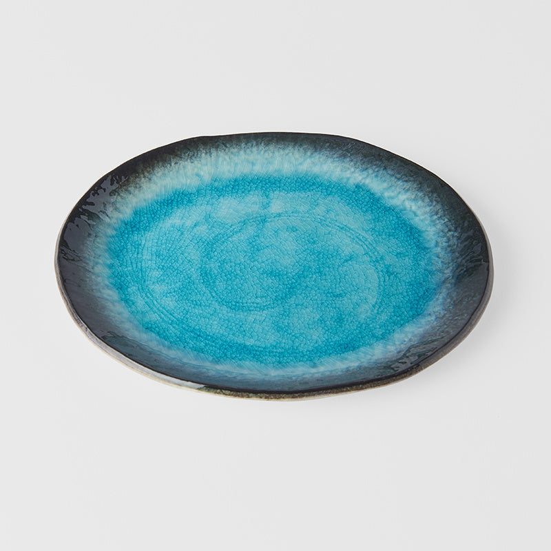 Plate Oval 22cm Sky Blue Glaze V637-C7935