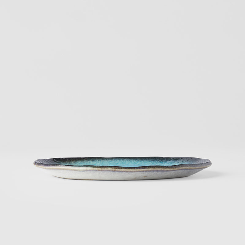 Plate Oval 22cm Sky Blue Glaze V637-C7935
