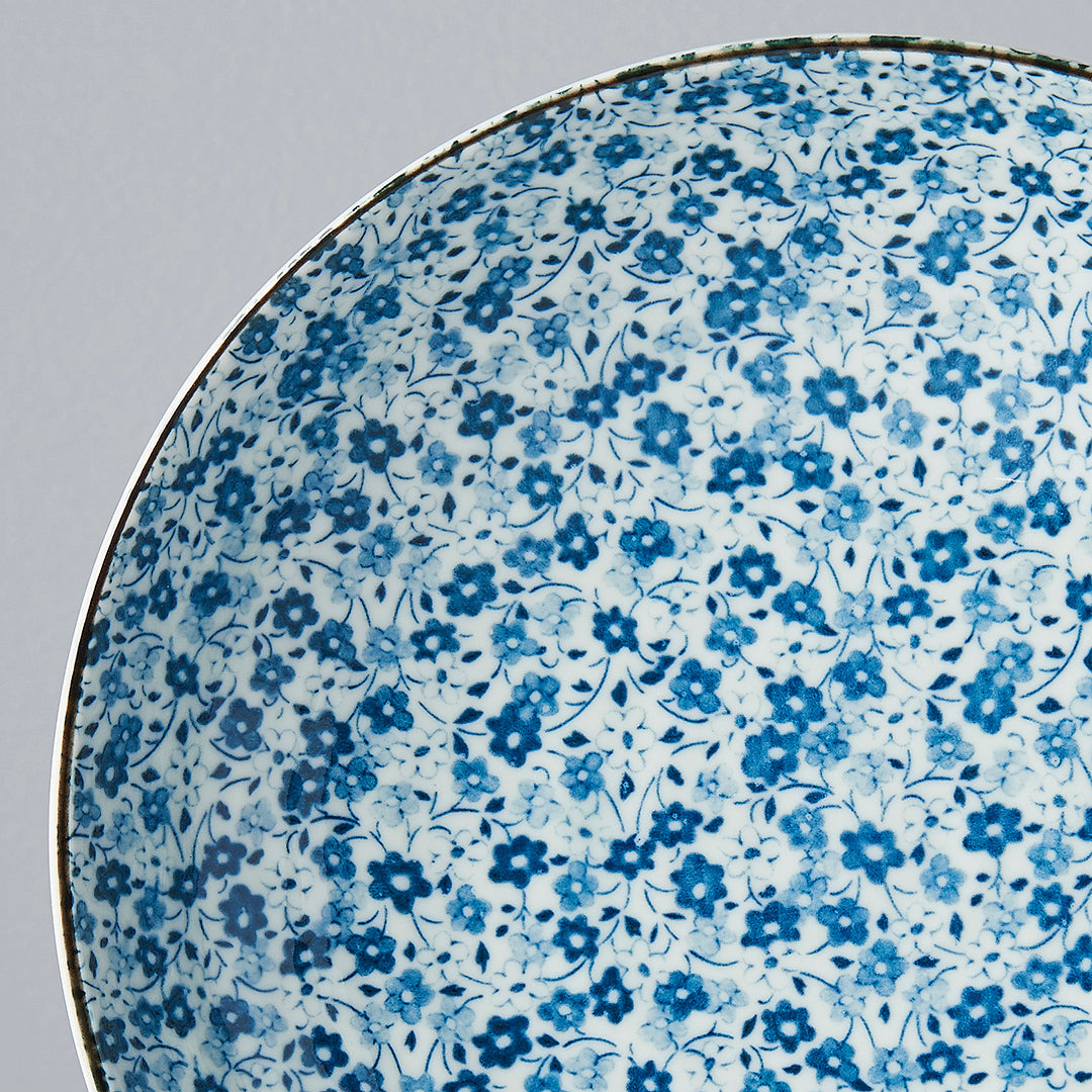 Pasta Bowl 21cm Blue Daisy Glaze V637-C7945