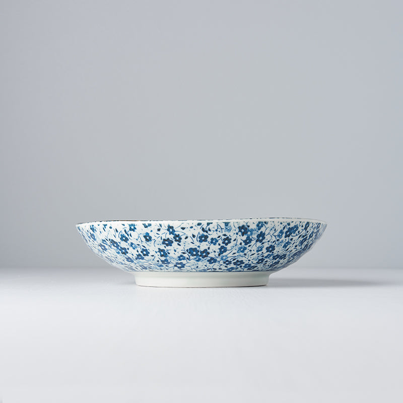 Pasta Bowl 21cm Blue Daisy Glaze V637-C7945