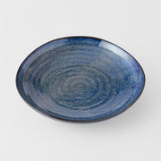 Dinner Plate Organic Shape 23cm Kanso Indigo Blue Glaze V637-C7949